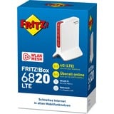 AVM FRITZ!Box 6820 LTE, Mobile WLAN-Router weiß/rot