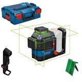 Bosch Akku-Linienlaser GLL 18V-120-33 CG Professional blau/schwarz, ohne Akku und Ladegerät, grüne Laserlinien, inkl. Deckenklemme DK 20, L-BOXX