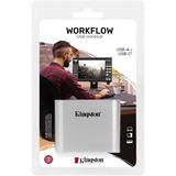 Kingston Workflow USB miniHub, Dockingstation silber/schwarz, USB-C, USB-A