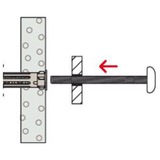 fischer Hohlraumdübel DuoHM 5x55 S TX 25 Stück, mit Panhead-Schraube