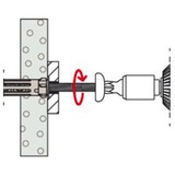 fischer Hohlraumdübel DuoHM 5x55 S TX 25 Stück, mit Panhead-Schraube