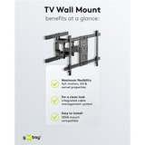 goobay TV-Wandhalterung Pro FULLMOTION (L) schwarz, für 94 - 178cm (37" - 70") Fernseher