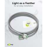 goobay Ultraflexibles Cat.8.1 Patchkabel slim, U/FTP grau, 0,5 Meter, extrakurze Stecker