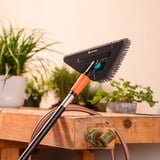 GARDENA Cleansystem Stielbürste soft flex, Waschbürste grau, 360° Drehgelenk