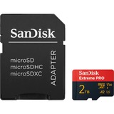 SanDisk Extreme PRO 2 TB microSDXC, Speicherkarte UHS-I U3, Class 10, V30, A2