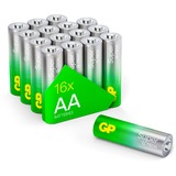 GP Batteries GP Super Alkaline Batterie AA Mignon, LR06, 1,5Volt 16 Stück, mit neuer G-Tech Technologie