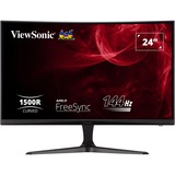 ViewSonic VX2418C, Gaming-Monitor 60 cm (24 Zoll), schwarz (matt), FullHD, VA, Curved, Free-Sync Premium, 165Hz Panel