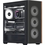 Aerocool D501A-G-BK-v2, Tower-Gehäuse schwarz/holz