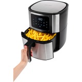 ProfiCook Heißluftfritteuse PC-FR 1239 H edelstahl/schwarz, 1.400 Watt, Korb 5,5 Liter