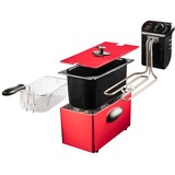 Bestron Cool Zone Fritteuse AF357R rot/schwarz, 2.000 Watt, Ölbehälter 3,5 Liter