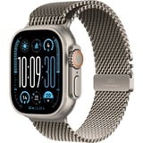 Apple Watch Ultra 2, Smartwatch titan, 49 mm, Milanaise Armband Titan natur, Titangehäuse, Cellular