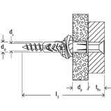 fischer Universaldübel UX 8x50 WH hellgrau, 25 Stück, mit Winkelhaken