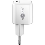 goobay USB-C Schnellladegerät Nano, PD, GaN, 65 Watt weiß, 1x USB-C, Power Delivery 3.0