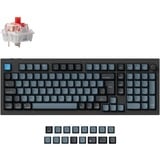 Keychron Q5 Pro, Gaming-Tastatur schwarz/blaugrau, DE-Layout, Keychron K Pro Red, Hot-Swap, Aluminiumrahmen, RGB