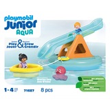 PLAYMOBIL 71687 Junior Aqua: Badeinsel mit Wasserrutsche, Konstruktionsspielzeug 