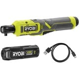 Ryobi Akku-Ratschenschrauber RR14W4‐120G, 4Volt grün/grau, 2,0 Ah USB‐Lithium‐Akku