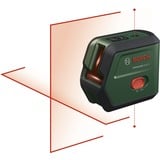 Bosch Kreuzlinienlaser UniversalLevel 2 UNI Set grün, rote Laserlinien, Reichweite 12 Meter, mit Stativ