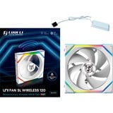 Lian Li UNI FAN SL120 Wireless, Gehäuselüfter weiß, 124.5 mm