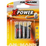 Ansmann X-Power Alkaline Batterie Micro AAA / LR03 4 Stück