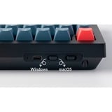 Keychron V6 Max, Gaming-Tastatur schwarz/blaugrau, DE-Layout, Gateron Jupiter Red, Hot-Swap, RGB