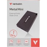 Verbatim Metal Mini SSD 512 GB, Externe SSD USB-C 3.2 Gen 2x2 (20 Gbit/s)