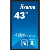 iiyama ProLite TF4339AS-B1AG, Public Display schwarz (matt), UltraHD/4K, IPS, Touchscreen