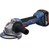 Bosch Akku-Winkelschleifer GWS 18V-8 Professional, 18Volt blau/schwarz, 2x Li-Ionen Akku 5,0Ah, in L-BOXX