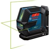 Bosch Linienlaser GLL 2-15 G Professional, Kreuzlinienlaser blau/schwarz, grüne Laserlinien