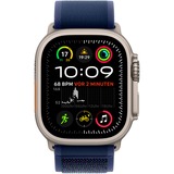 Apple Watch Ultra 2, Smartwatch titan, 49 mm, Trail Loop blau M/L, Titangehäuse, Cellular