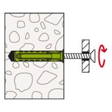 fischer Dübel SX Plus Green 8x40 S K grün, 10 Stück, mit Schraube
