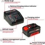 Einhell Power-X-Change Starter-Kit 18Volt 4Ah, Set schwarz/rot, Akku + Ladegerät