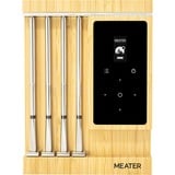 Meater Pro XL, kabelloses Fleischthermometer edelstahl/holz, 75 Meter Reichweite, 4 nummerierte Temperaturfühler