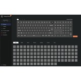 Keychron V6 Max, Gaming-Tastatur schwarz/blaugrau, DE-Layout, Gateron Jupiter Brown, Hot-Swap, RGB