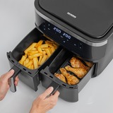 Severin Doppel-Heißluftfritteuse FR 2453 schwarz/edelstahl, 2.850 Watt, 2 Körbe je 3,25 Liter