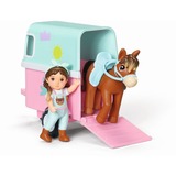 ZAPF Creation BABY born® Minis - Pferdeanhänger mit Lara, Spielfigur 