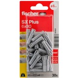 fischer Dübel SX Plus 6x30 K hellgrau, 30 Stück