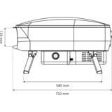 Witt Pizzaofen ETNA Fermo graphit, für Pizzen bis ca. Ø 40cm