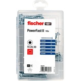 fischer Meisterbox PowerFast II Panhead VG TX, Schrauben-Set 110 Teile, Vollgewinde, verzinkt