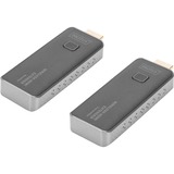 Digitus Wireless Video Extender HDMI > HDMI, 50 Meter, HDMI Verlängerung schwarz/silber, Sendeeinheit + Empfängereinheit