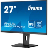 iiyama ProLite XUB2793QSU-B7, LED-Monitor 68.7 cm (27 Zoll), schwarz (matt), WQHD, IPS, Ergonomischer, höhenverstellbarer Standfuß, 100Hz Panel