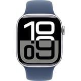 Apple Watch Series 10, Smartwatch silber, Aluminium, 42 mm, Sportarmband Denim M/L, Cellular