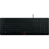 CHERRY STREAM PROTECT KEYBOARD, Tastatur schwarz, DE-Layout, Cherry SX-Scherentechnologie