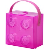 Room Copenhagen LEGO Box mit Griff , Aufbewahrungsbox violett/transparent