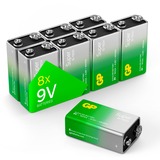 GP Batteries GP Super Alkaline 9V Blockbatterie Longlife, 6LR61, 9Volt 8 Stück, mit neuer G-Tech Technologie