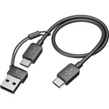 HP Poly Voyager Focus 2 USB-C-C Headset USB-C/-A Adapter, Ladestation