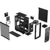 Fractal Design Meshify 2 Compact Lite Black TG Light tint, Tower-Gehäuse schwarz, Tempered Glass