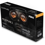 SAPPHIRE Sapphire RX 7700 XT Pure Frostpunk 2 Edition, Grafikkarte weiß, RDNA 3, GDDR6, 2x DisplayPort, 2x HDMI 2.1