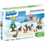 PLAYMOBIL 70297 Junior: Adventskalender Schneeweihnacht, Konstruktionsspielzeug 