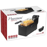 Bestron Cool Zone Fritteuse AF357B schwarz, 2.000 Watt, Ölbehälter 3,5 Liter