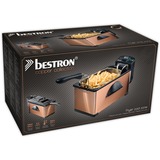 Bestron Cool Zone Fritteuse AF370CO kupfer/schwarz, 2.000 Watt, Ölbehälter 3,5 Liter